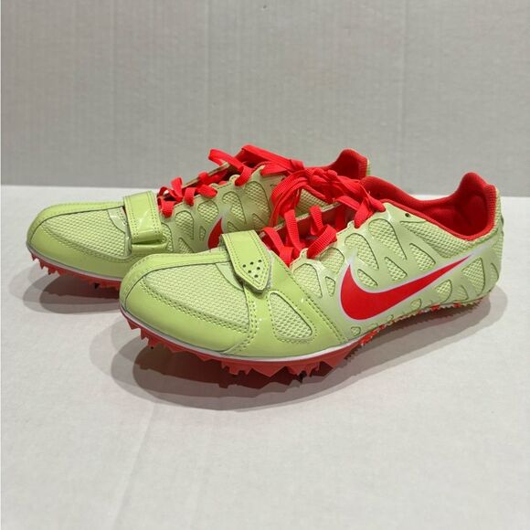 NIKE Track Shoes Cleats Zoom Rival S 6 456811-761 Green Running Sprinting Sz 7.5 - Picture 1 of 6